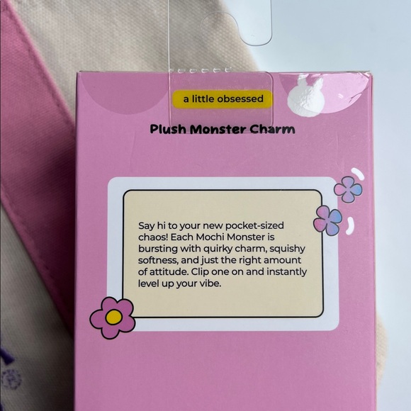 Trader Joe's Pink & Cream Mini Canvas Tote with Mochi Minster Keychain Bundle - Picture 5 of 6